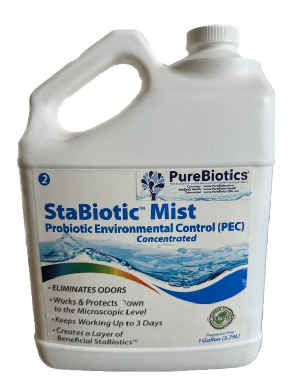 StaBiotic™ Mist Probiotic Environmental Control (Liquid Concentrate) "PEC" - Scent-Free - 5 Liters (1.32 Gal) - LOT#3B09