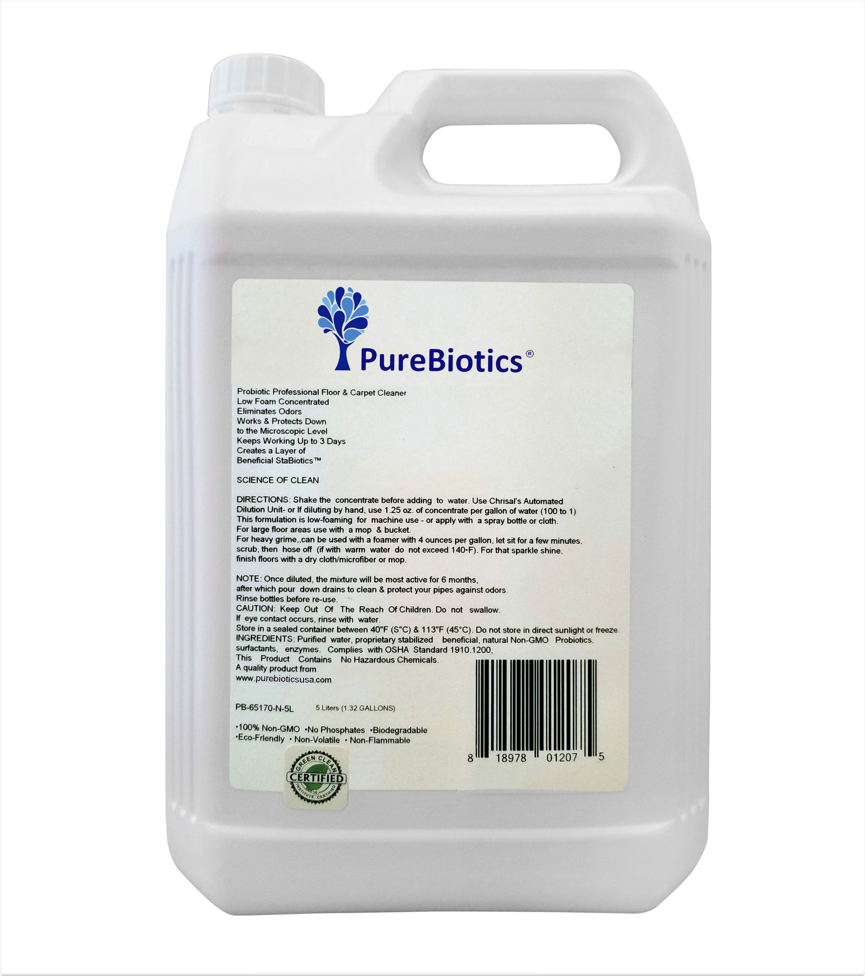 Probiotic Floor Cleaner - Green Seal Certified 1.32 Gal (5 Liters)